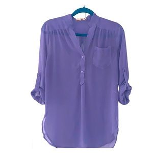 Periwinkle flowy shirt